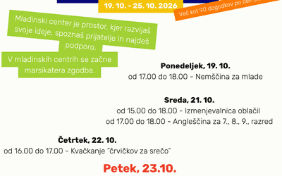 Teden mladinskih centrov – 19.10. – 25.10.
